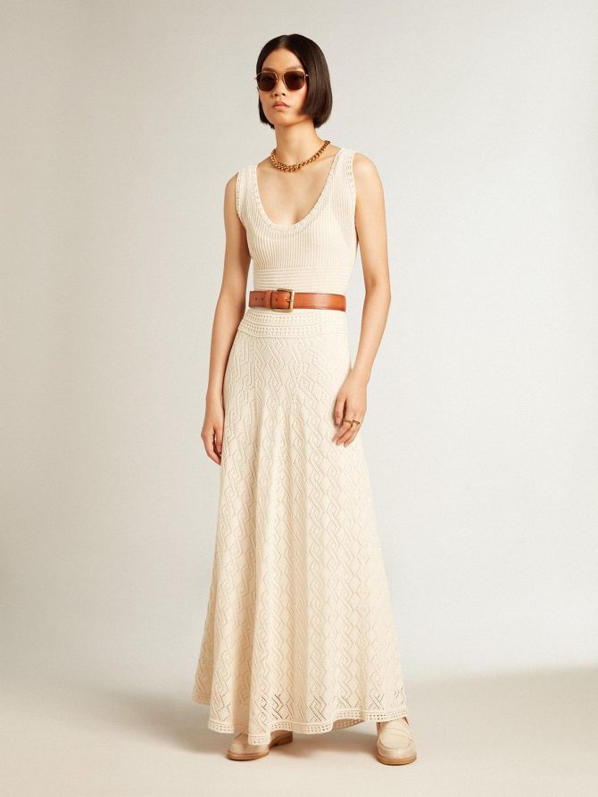 Ecru-colored tank dress - Image 3