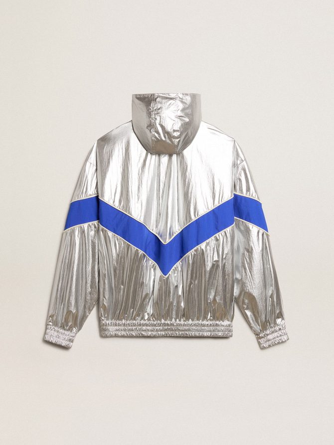 Women’s windcheater in silver technical fabric - Image 5