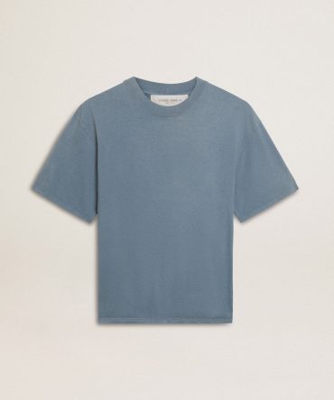 Baby blue T-shirt with reverse logo on the back – Jersey Capsule