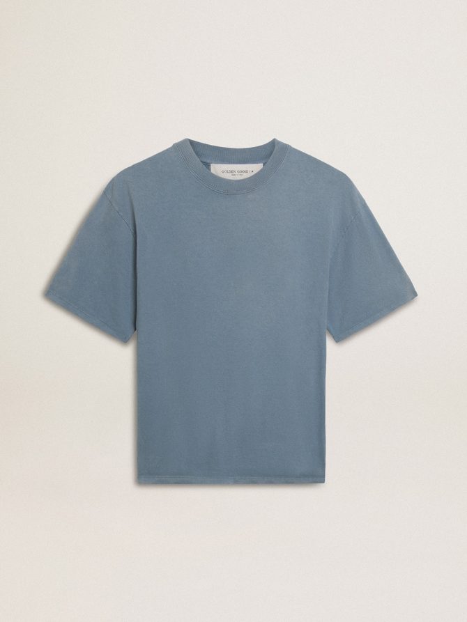 Baby blue T-shirt with reverse logo on the back – Jersey Capsule