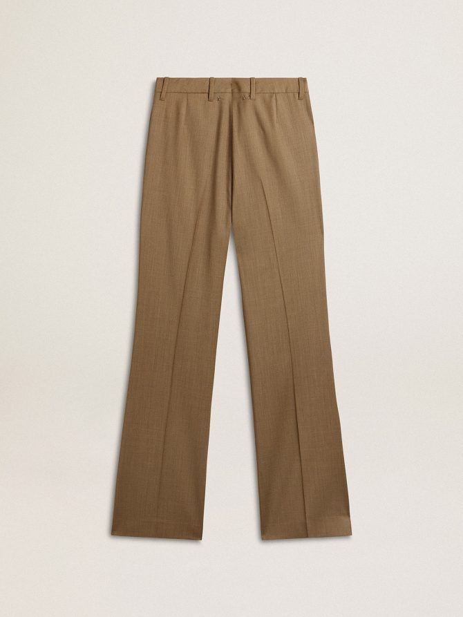 Women’s pants in dove-gray tailored wool fabric - Image 5