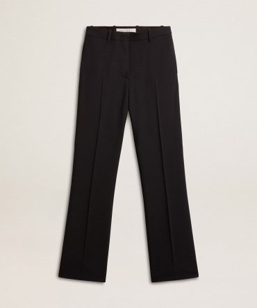 Women’s soft black pants in wool blend
