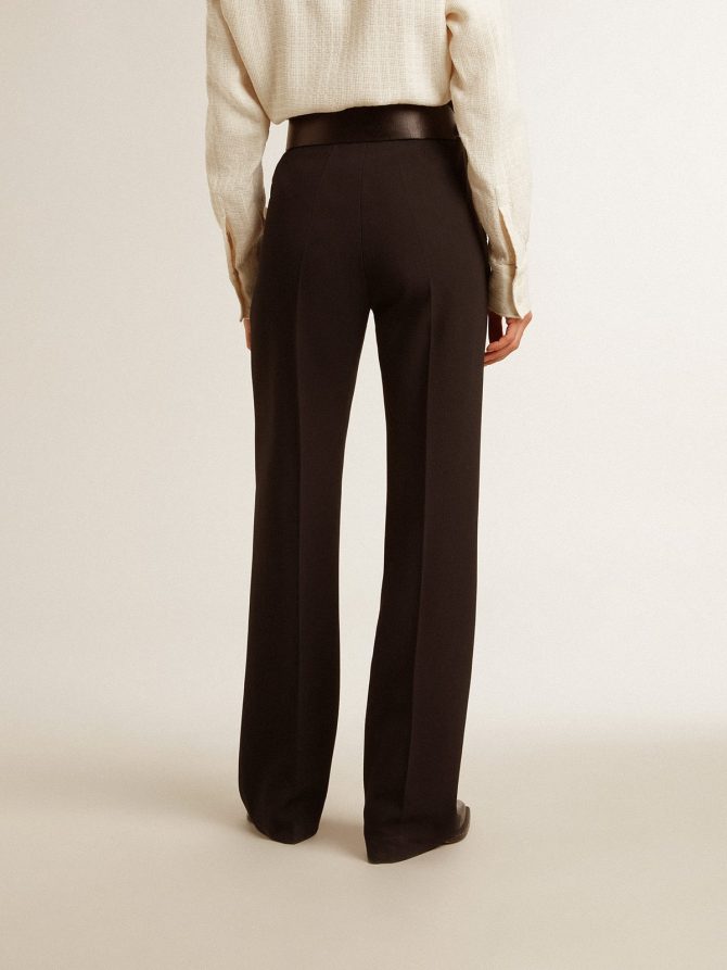 Women’s soft black pants in wool blend - Image 5