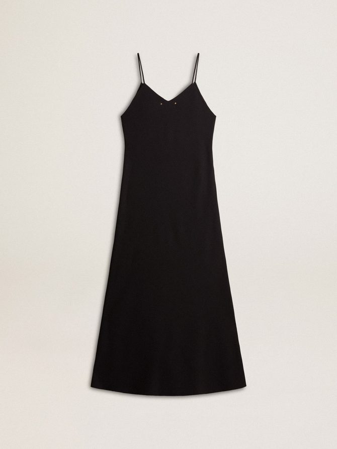 Women’s black slip dress with embroidery - Image 5