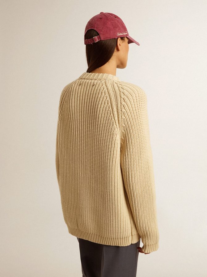 Women’s cotton cardigan with embroidery on the front - Image 4