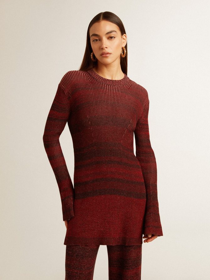 Irregular-striped cotton dress - Image 3