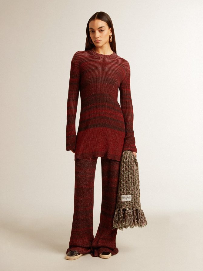 Irregular-striped cotton dress - Image 4