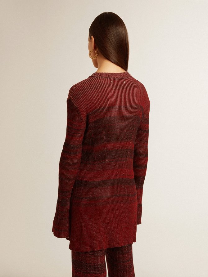 Irregular-striped cotton dress - Image 5