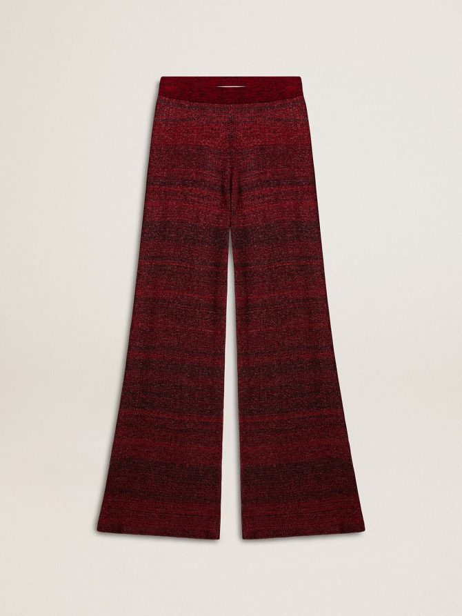 Irregular-striped cotton pants