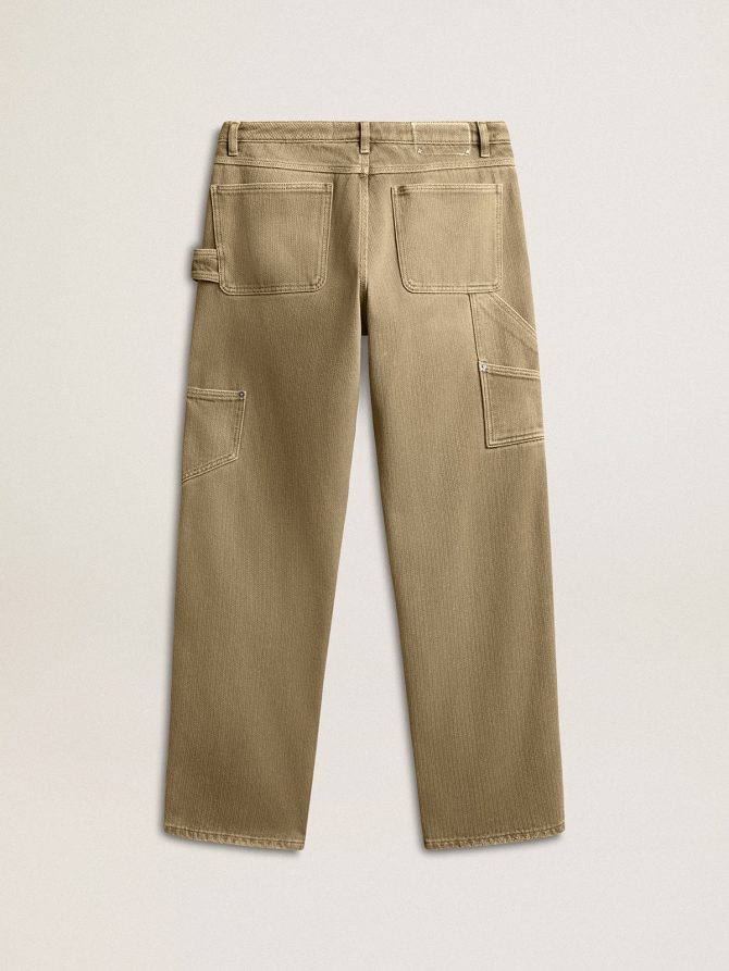 Women’s distressed-effect cotton pants - Image 2