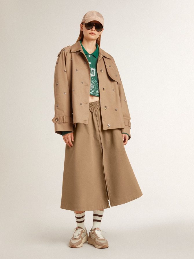 Women’s beige circle skirt - Image 3