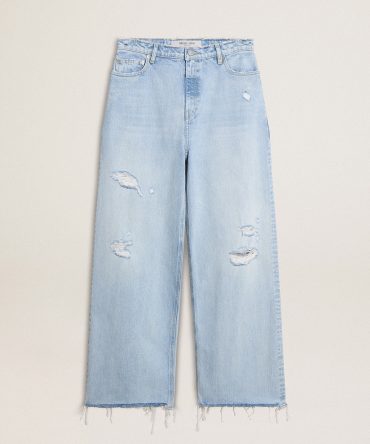 Women’s pants in lived-in effect denim