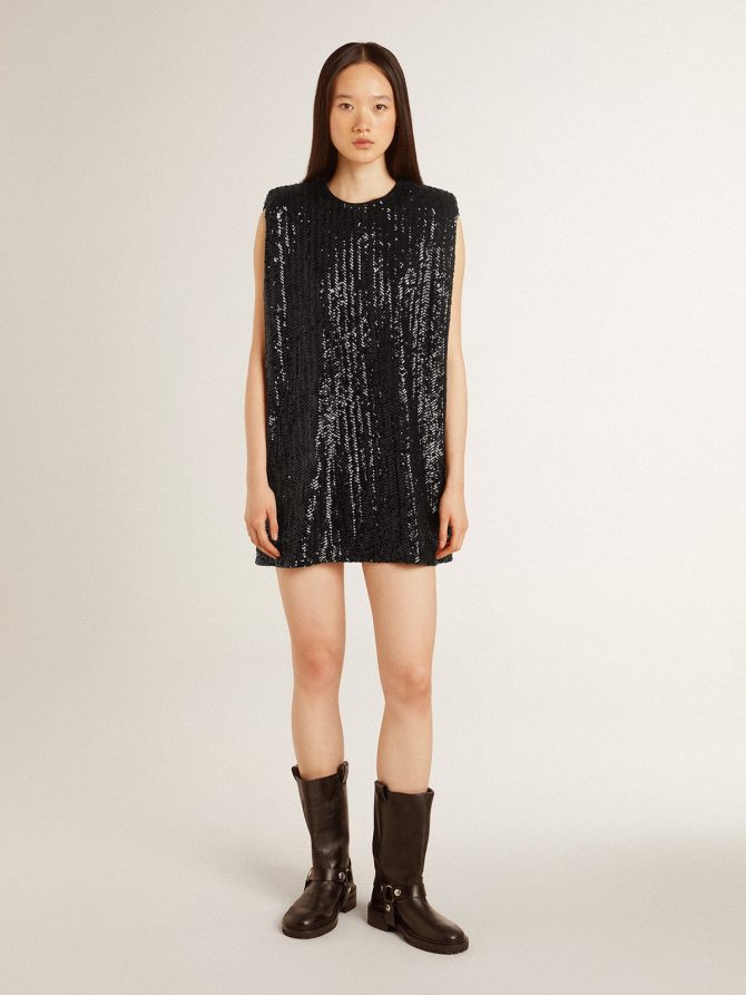 Women’s black sequin dress - Image 3