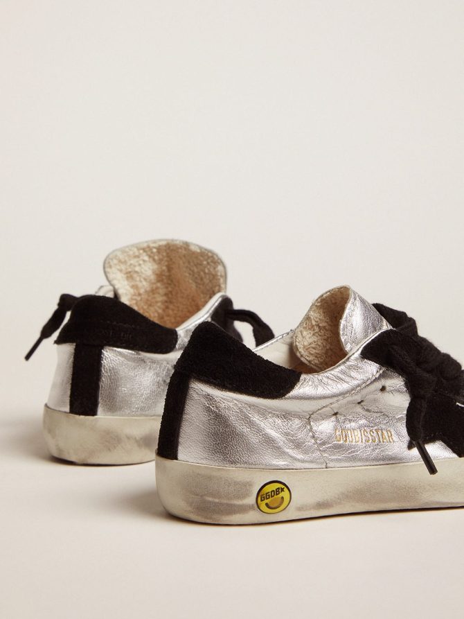 Super-Star sneakers in silver leather with suede inserts - Image 2