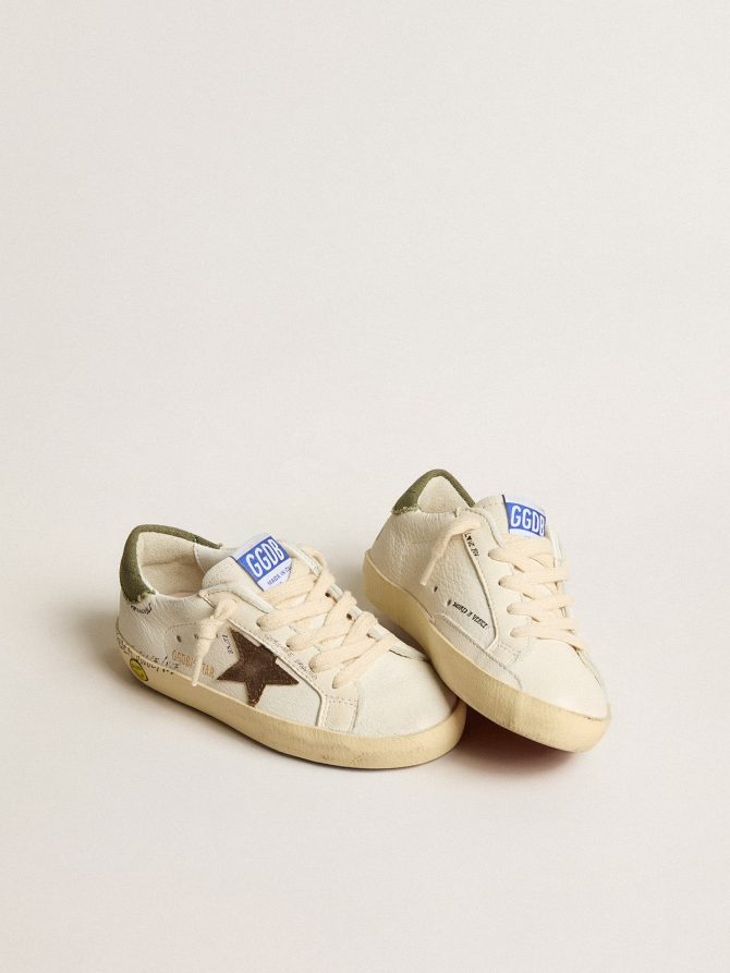Super-Star Young in nappa with suede star and green heel tab - Image 2