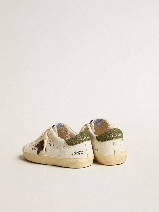 Super-Star Young in nappa with suede star and green heel tab - Image 4