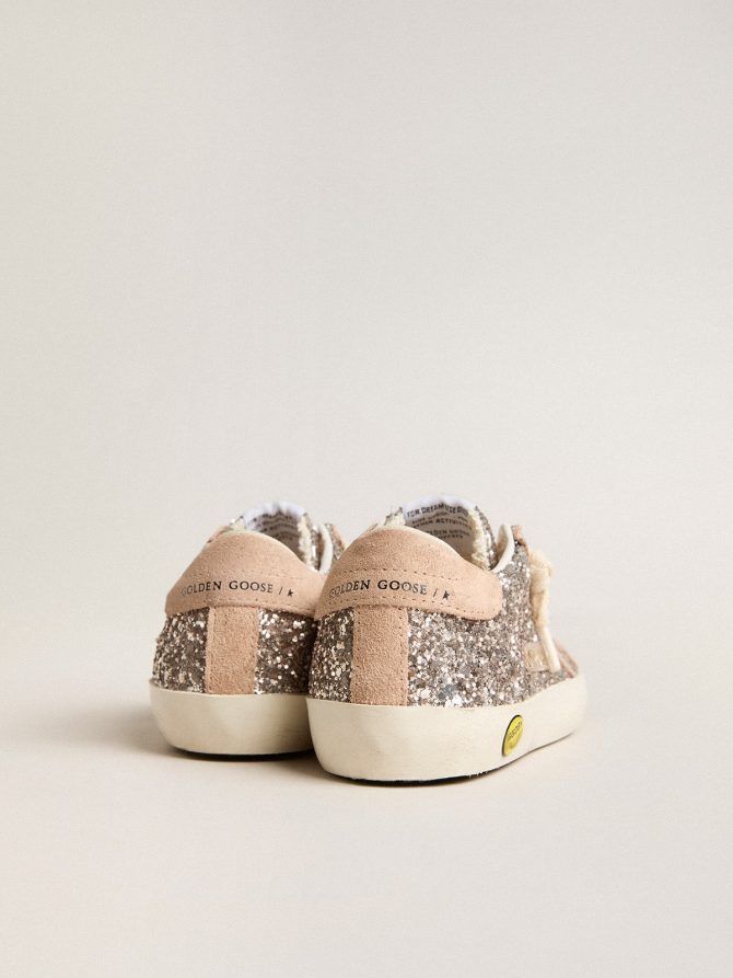 Young Super-Star in glitter with suede star and heel tab - Image 4