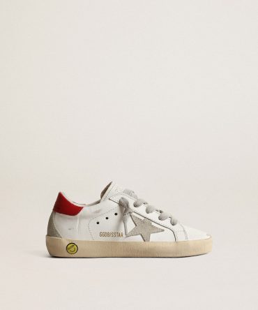 Super-Star Young with suede star and red leather heel tab