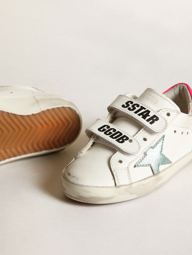 Young Old School with star in aquamarine laminated leather - Image 3