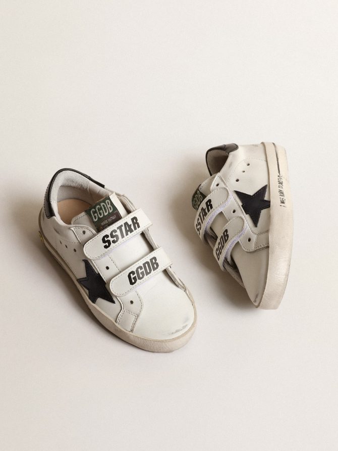 Old School Young with metallic leather star and black heel tab - Image 2
