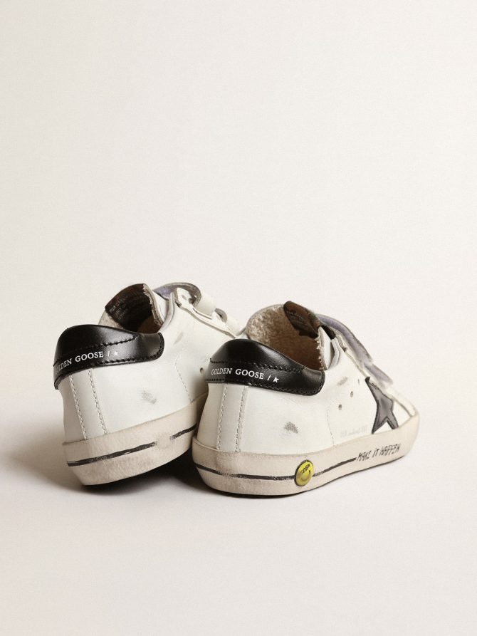 Old School Young with metallic leather star and black heel tab - Image 4
