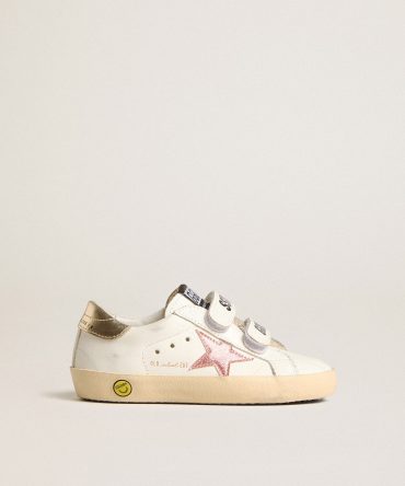 Young Old School in leather with metallic peach leather star