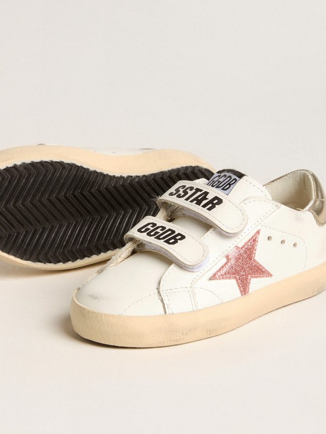 Young Old School in leather with metallic peach leather star - Image 3