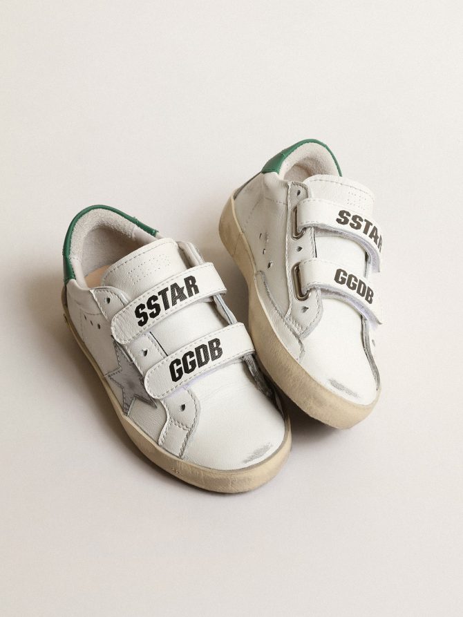 Old School Young with metallic leather star and green heel tab - Image 2