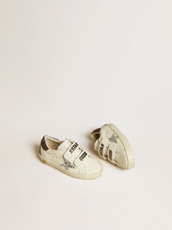 Old School Young with silver glitter star and glitter heel tab - Image 2