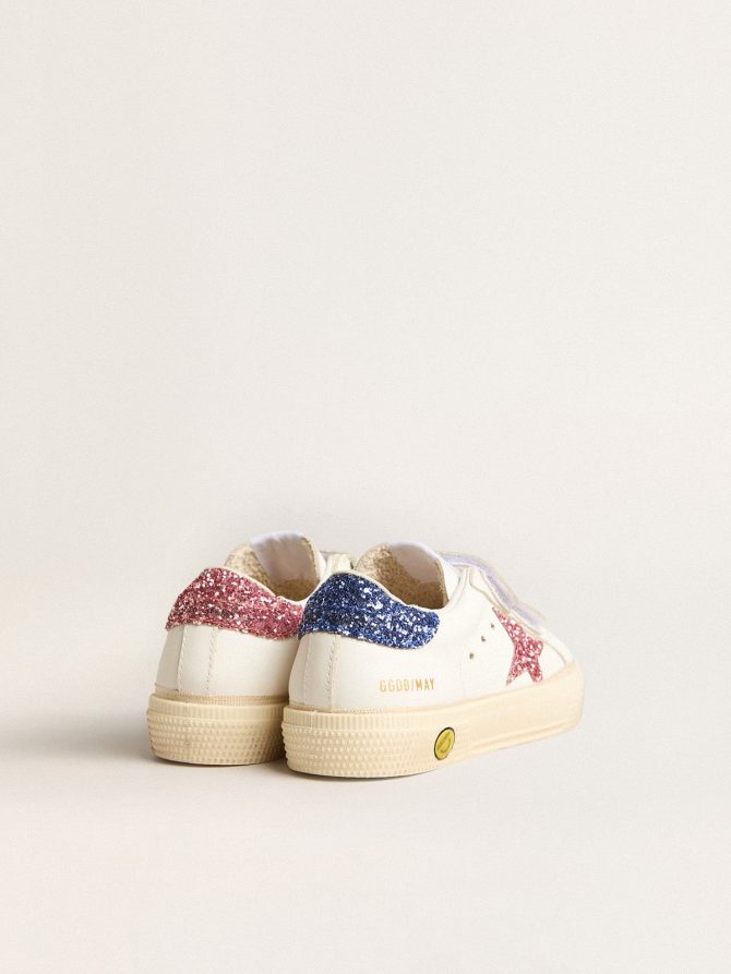 Young May School in leather with glitter star and heel tab - Image 4