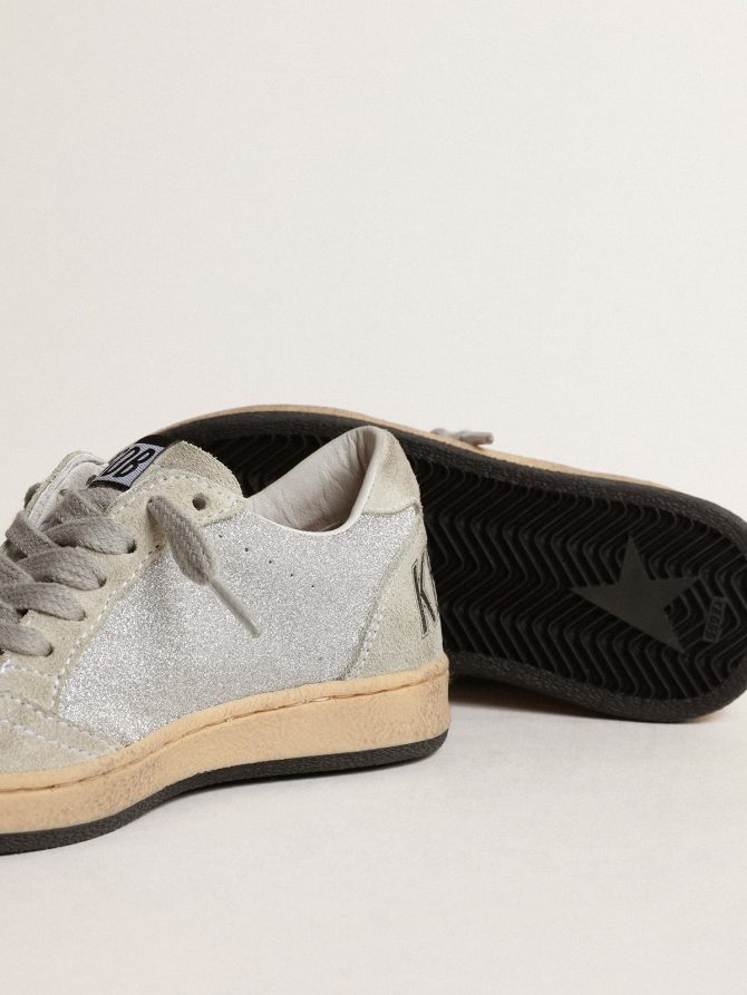 Ball Star Young in glitter with ice-gray suede inserts - Image 3