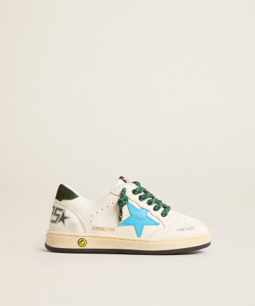 Young Ball Star with turquoise star and green suede heel tab