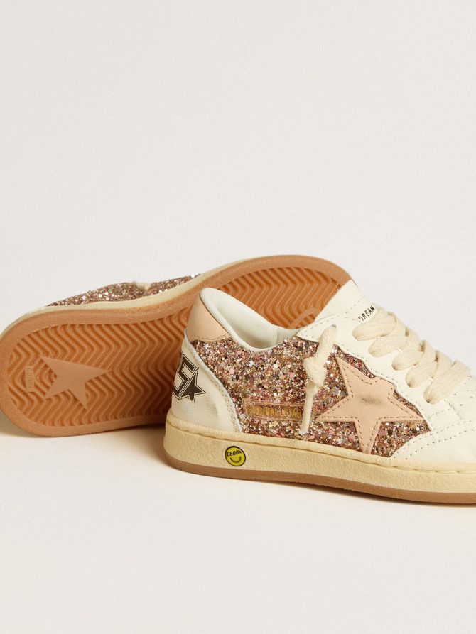 Ball Star Young in glitter and nappa with leather star and heel tab - Image 3