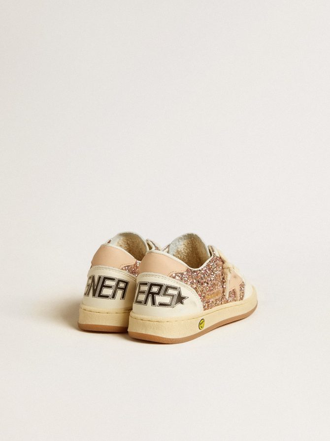 Ball Star Young in glitter and nappa with leather star and heel tab - Image 4