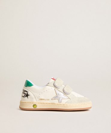 Young Ball Star with silver star and green suede heel tab