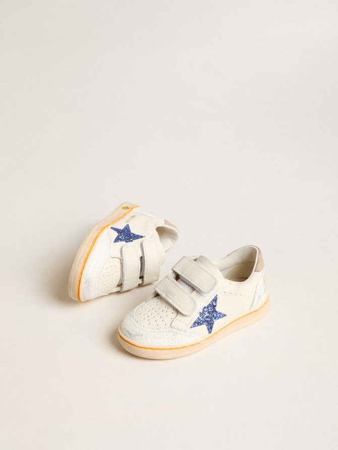 Young Ball Star with blue glitter star and beige suede heel tab - Image 2