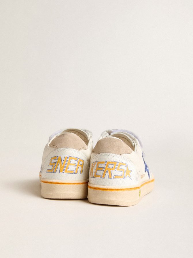 Young Ball Star with blue glitter star and beige suede heel tab - Image 4