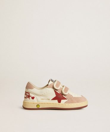 Ball Star Young in nappa with nappa star and pink suede heel tab