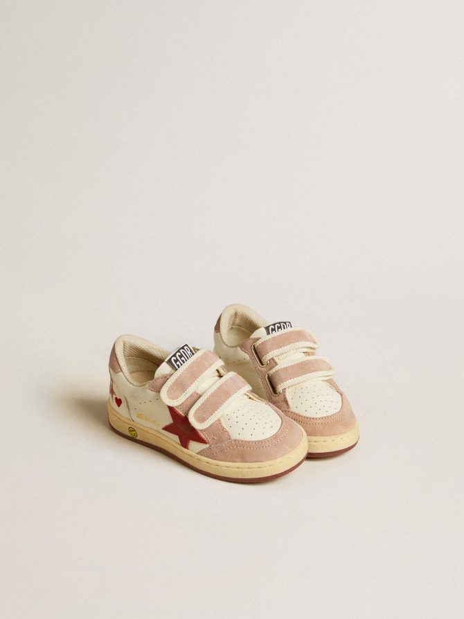 Ball Star Young in nappa with nappa star and pink suede heel tab - Image 2
