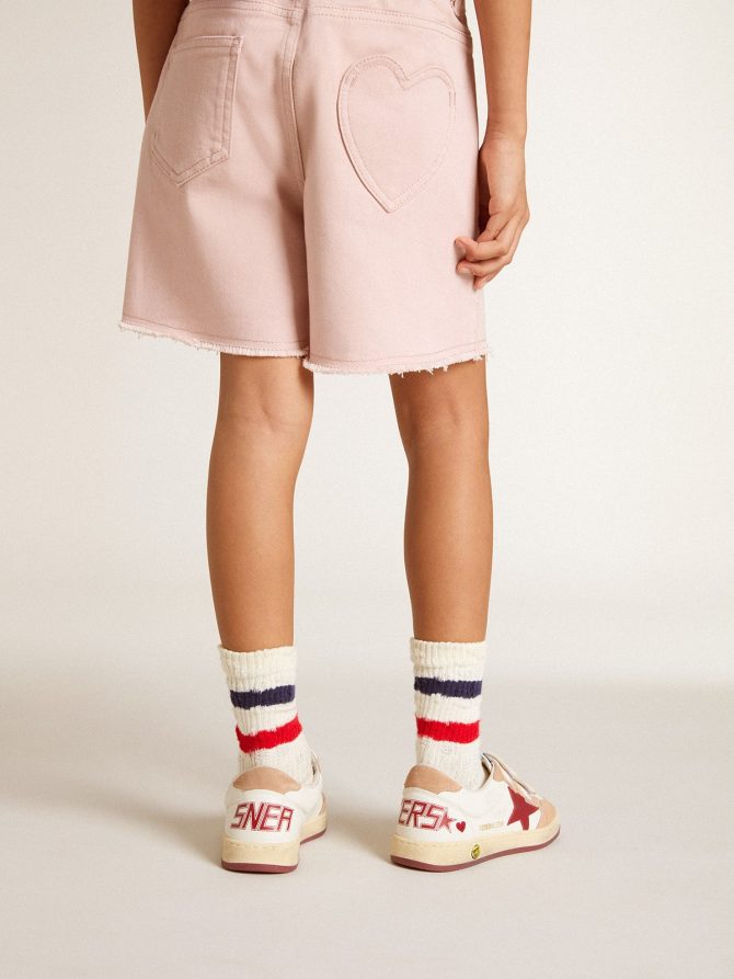 Ball Star Young in nappa with nappa star and pink suede heel tab - Image 3