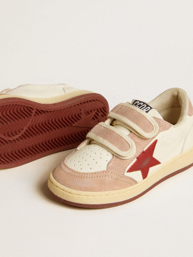 Ball Star Young in nappa with nappa star and pink suede heel tab - Image 4