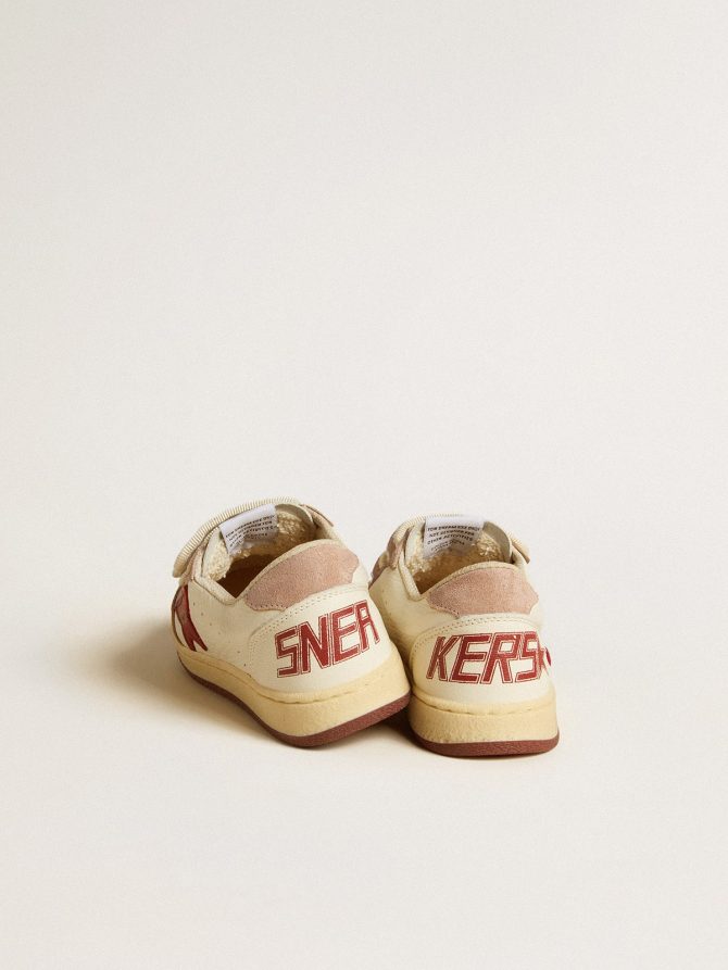Ball Star Young in nappa with nappa star and pink suede heel tab - Image 5